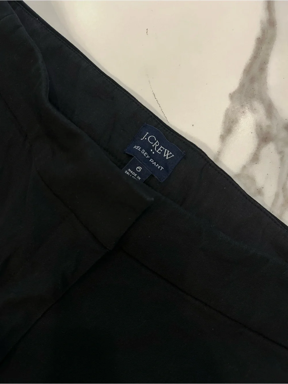 J.Crew Black Straight-Leg Pants Kelsey Size 6 EUC